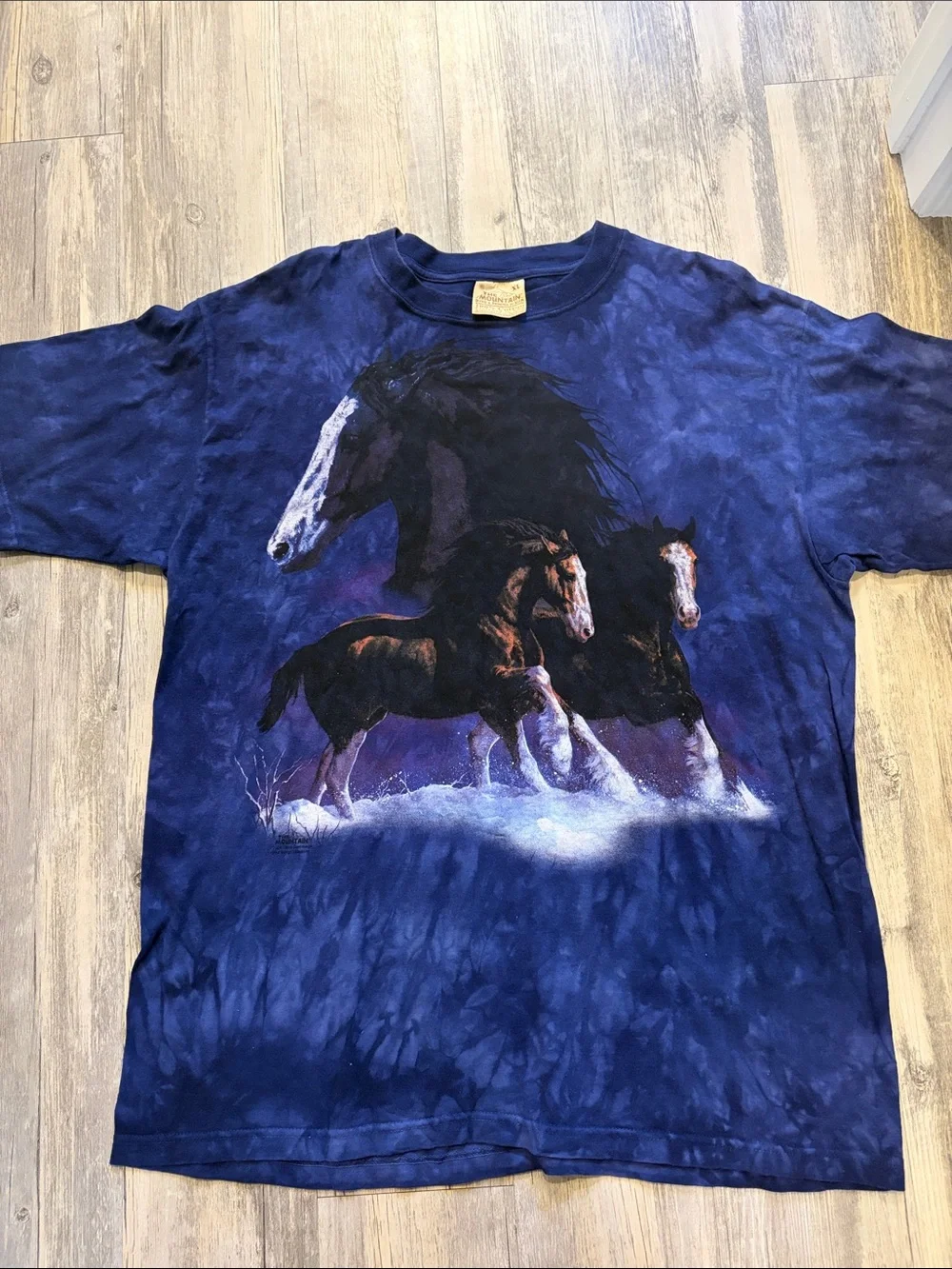 The Mountain Navy tie-dye T shirt - Picture 1 of 4